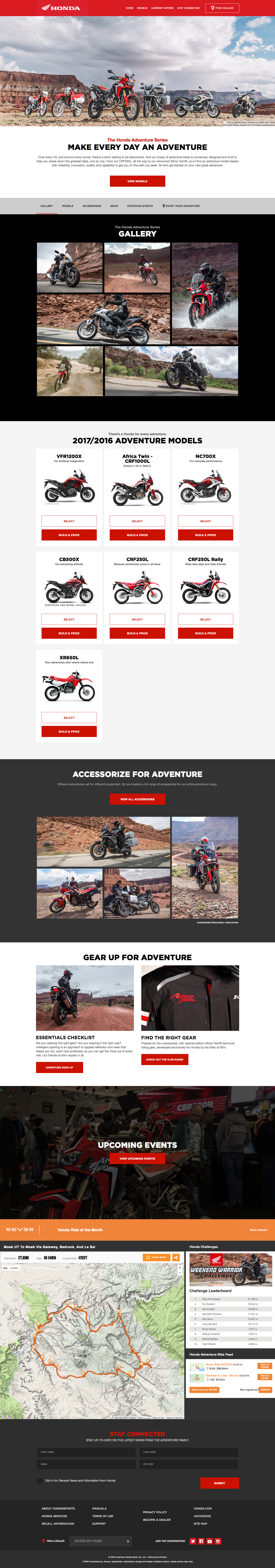 Honda True Adventure full website