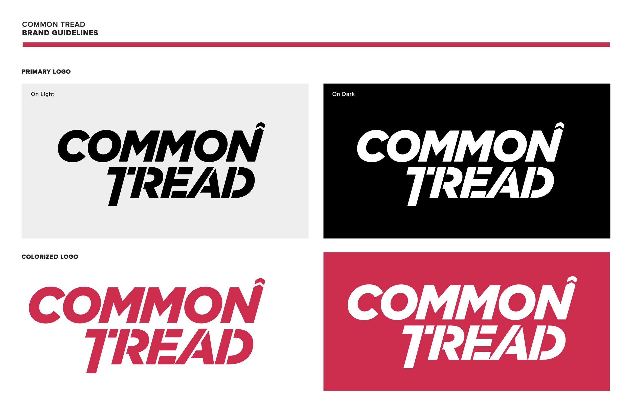 Common Tread brand guidelines page 1