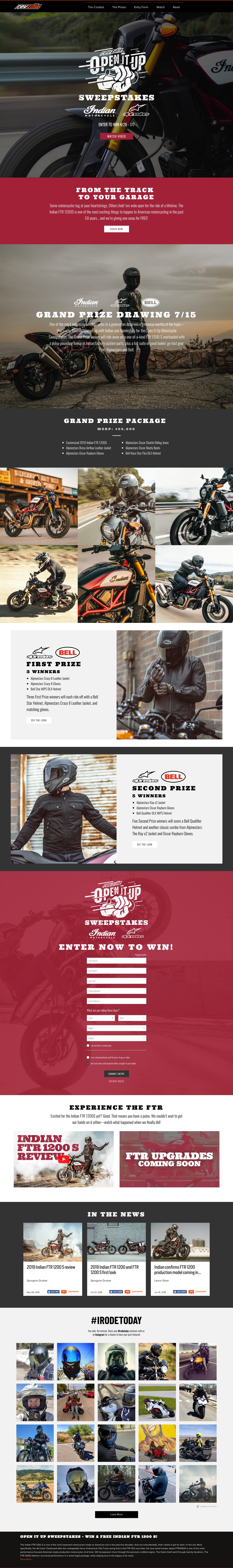 Open It Up full landing page
