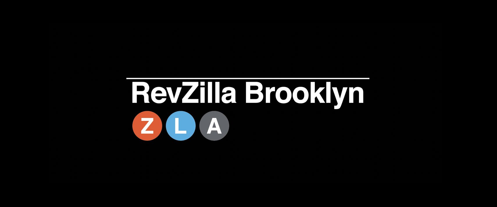 RevZilla Brooklyn — ZLA subway-bullet lockup
