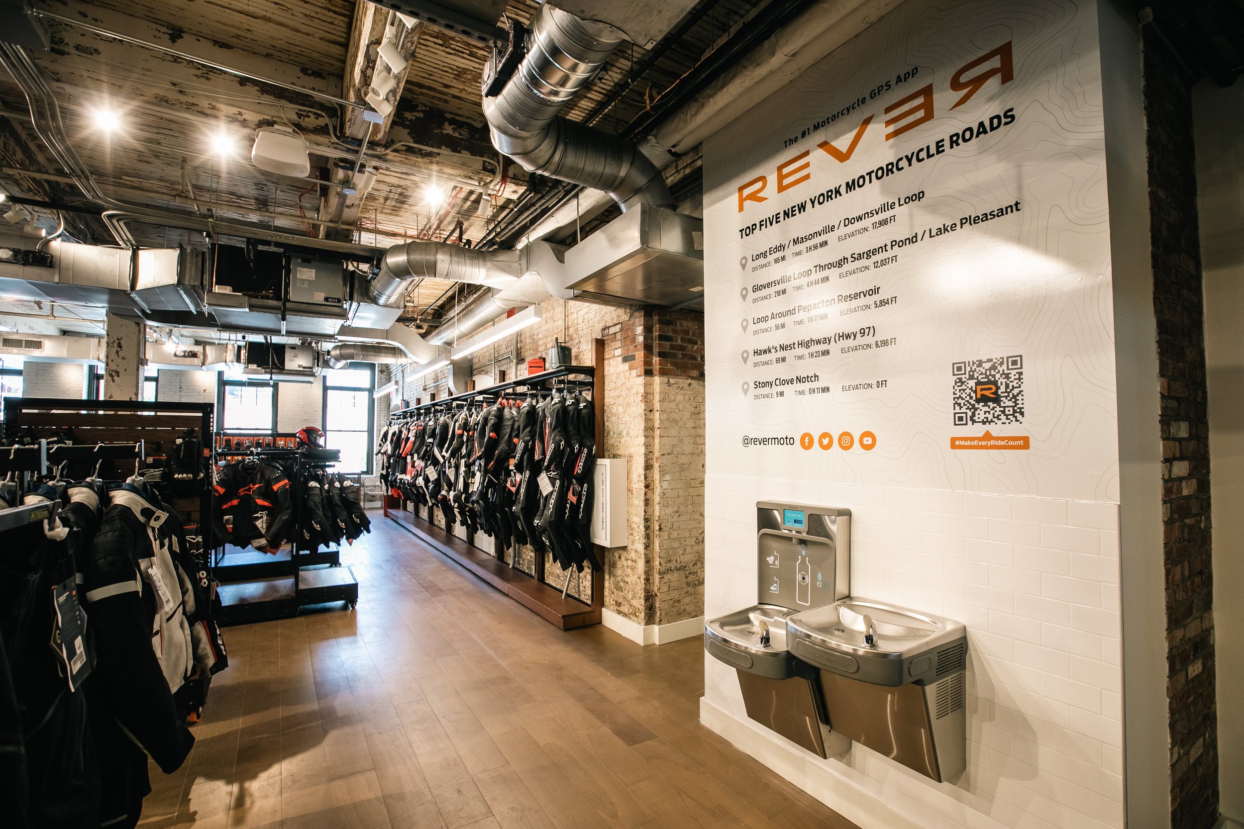 REVER top New York motorcycle roads wall graphic