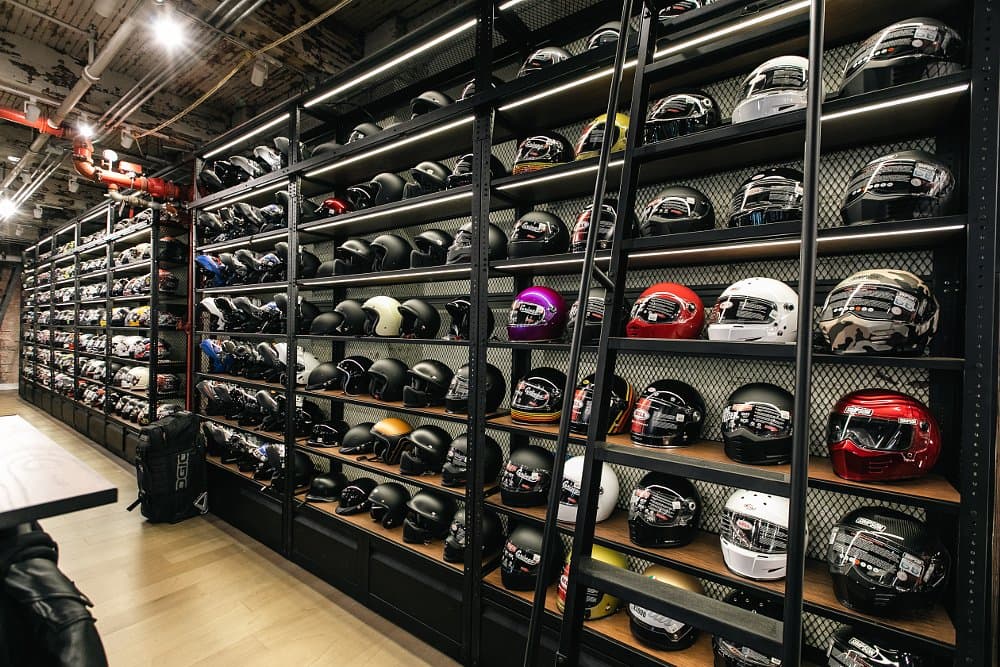 Helmet wall display